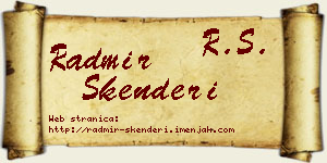 Radmir Skenderi vizit kartica
